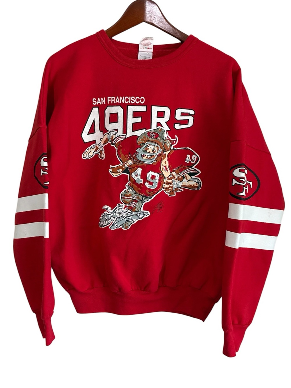 Vintage Men's Red NFL San Francisco 49ers Sweatshirt Made in Canada Size Medium